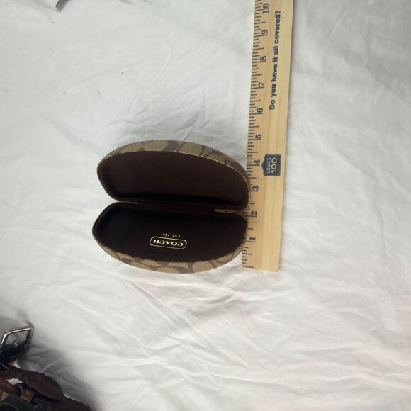 Coach Eyeglass Case Hard Shell Logo Print Sunglasses Holder Accessory - Picture 9 of 10